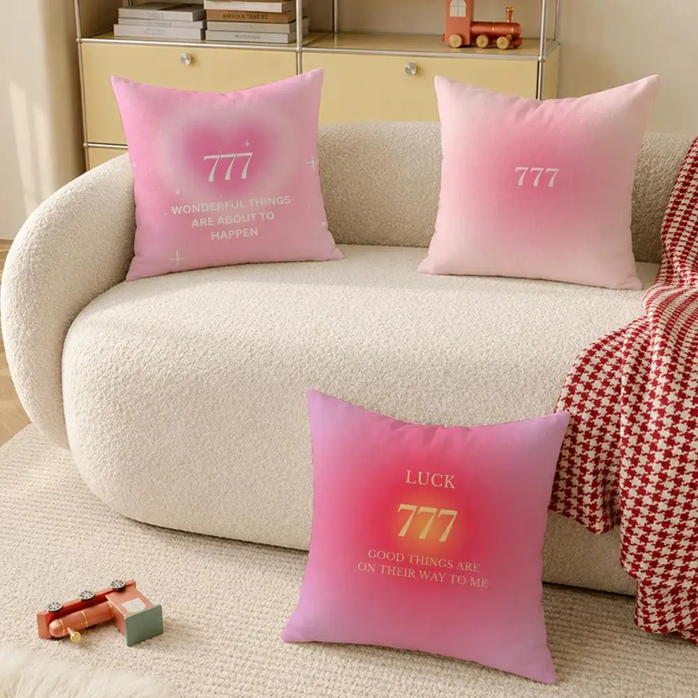 Seven Star Lucky Angel Numbers Christian Cushion Cover Pillow Cover Decorative Throw Couch Home Decor for Living Room Sofa