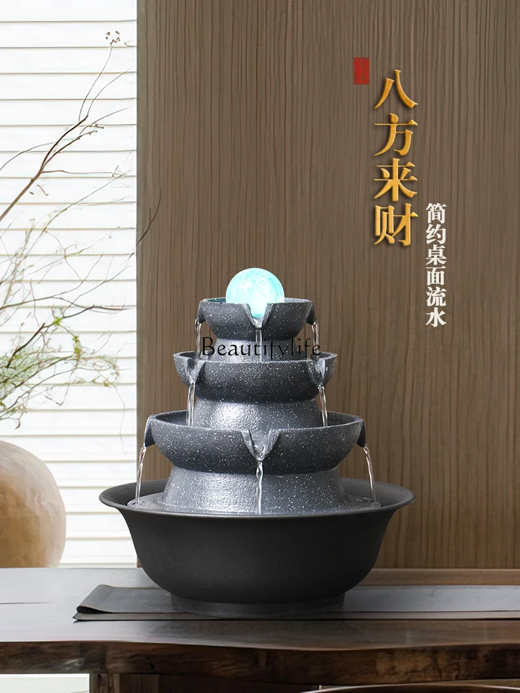 Factory Direct  -*Bafanglai desktop running water ornament circulating water landscape living room fountain humidifier wheel