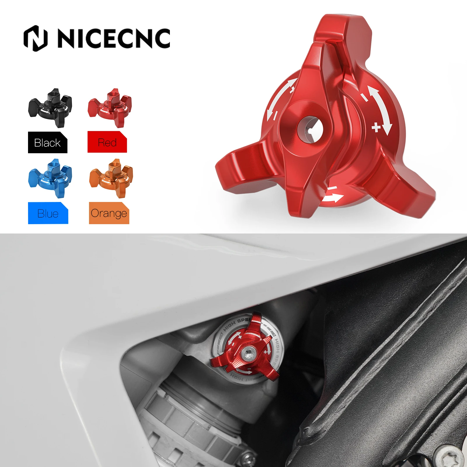 

NCIECNC 2024 For GasGas EC300 EC ECF MC MCF EX EXF 125 250 300 350 450 ES 350 500 EW500F For KTM Rear Shock Absorber Adjuster
