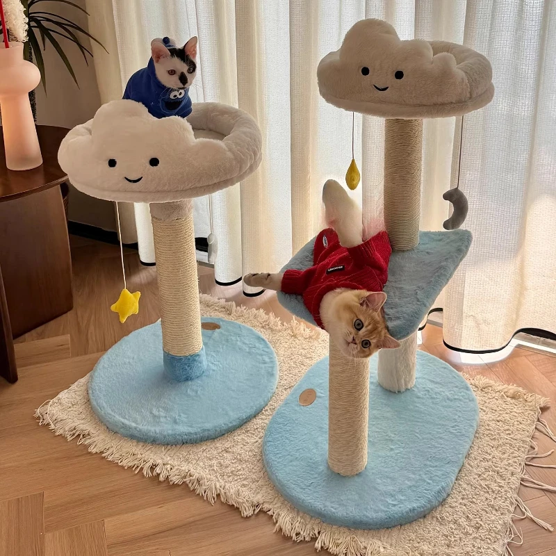 

Supplies Sandbox Cat Tower House Indoor Large Stairs Scratcher Cat Tower Castle Modern Things Rascador De Gatos Cat Supplies