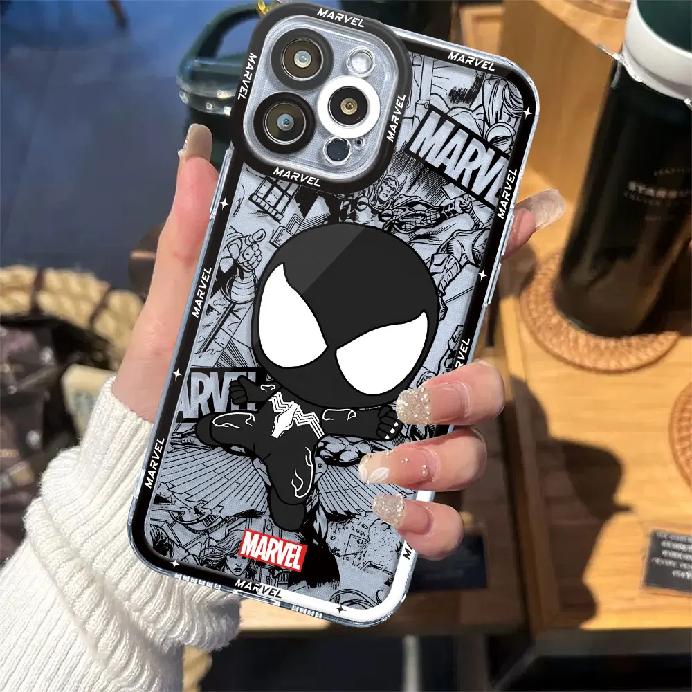 Marvel Spider Man Venom Case for Honor X8a X9a 5G 90 Lite X8 4G X8 Transparent Soft Cover Capa TPU