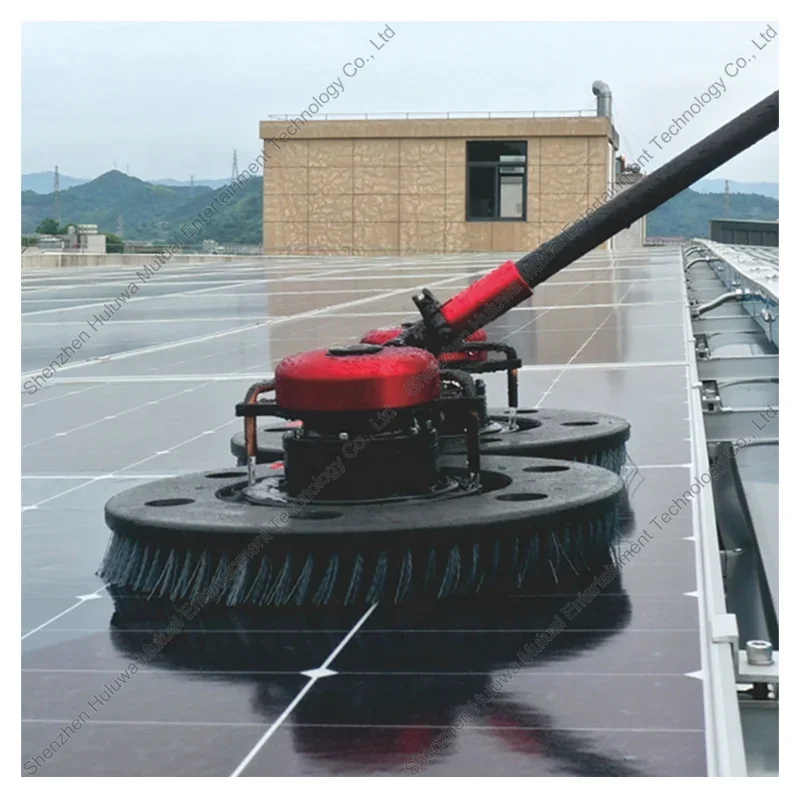 New Arrival 7.2m PV Panel Rotary Brush Cleaning Equipment Double Head Solar Cleaning Machine For Photovoltaic Power Station