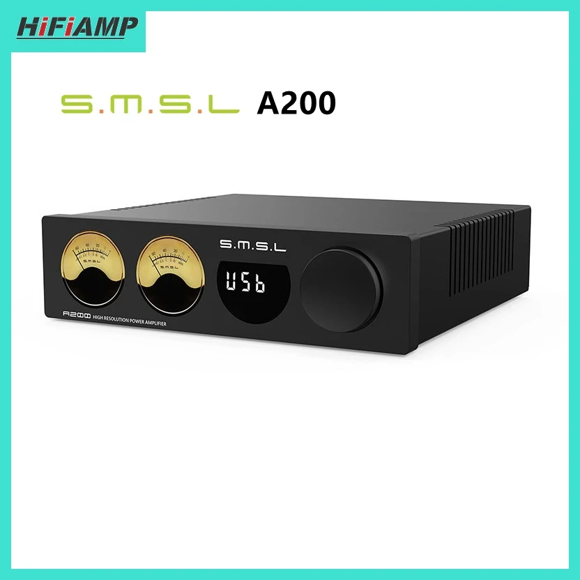 

SMSL A200 High Power Digital Power Amplifier Bluetooth USB HiFi Decoder 220V DAC 2-Channel 70Wx2/4ohms