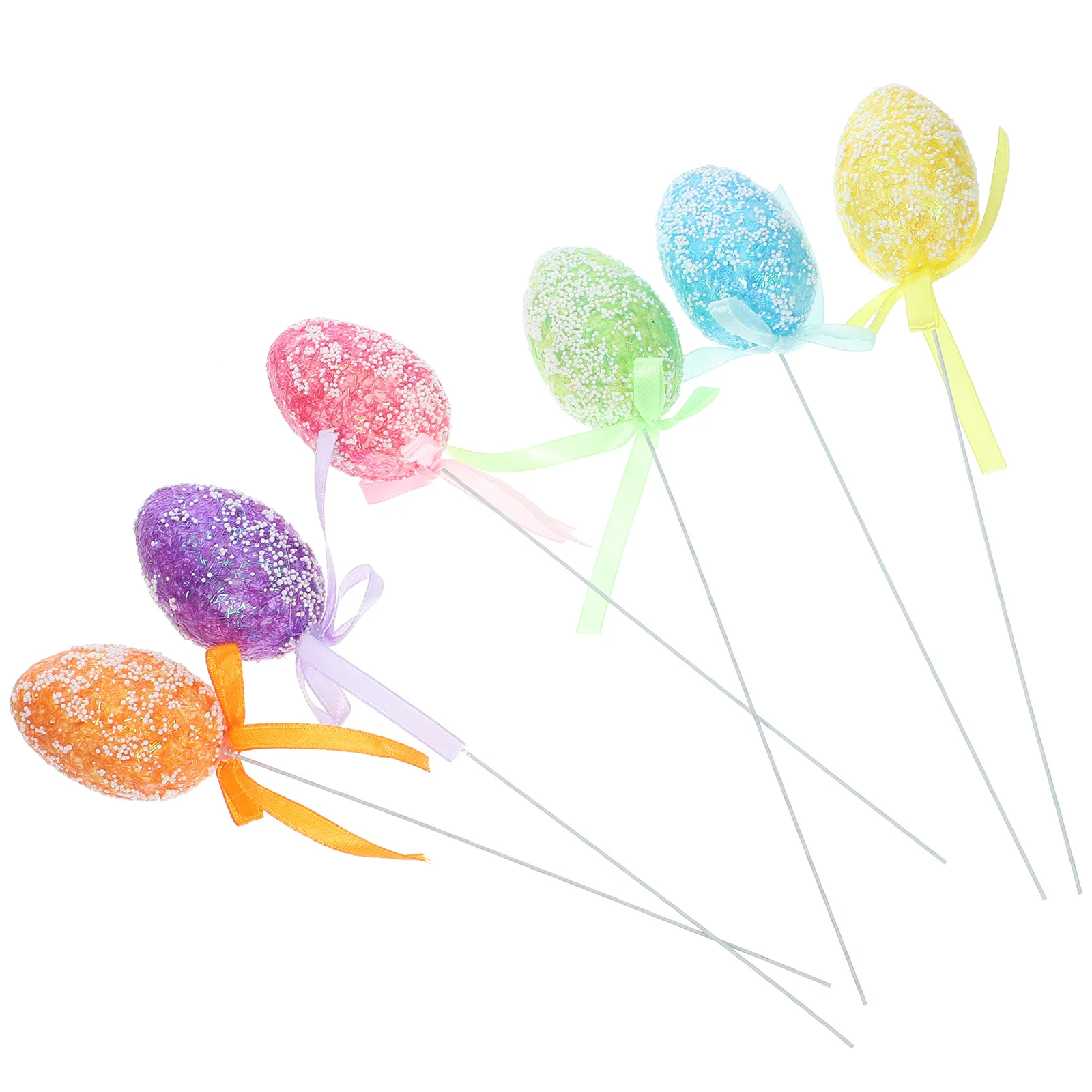 

6 Pcs Egg Decoration Stem Decorate DIY Branch Eggs Bouquet Foam Artificial Easter Branches