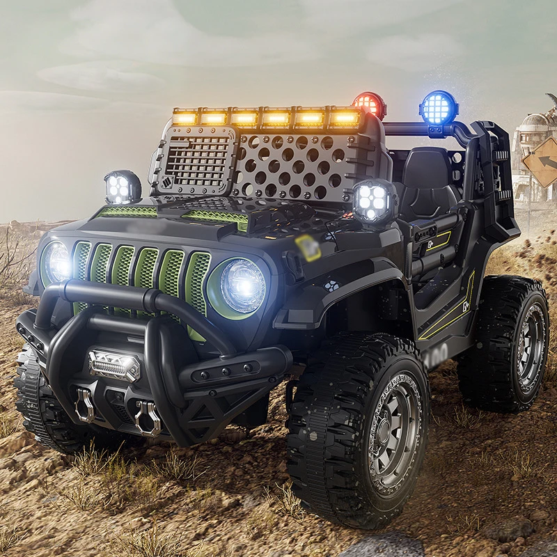 Children's electric vehicle four-wheel off-road remote control toy car with light and music four-wheel car