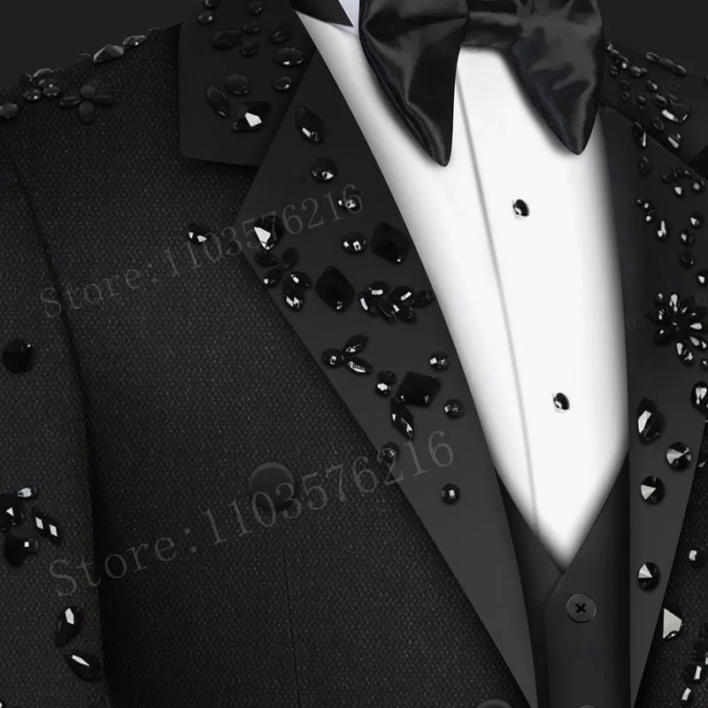 Luxury 2 Pieces Single Breasted Men\'s Suits Classic Fit 2 Button Suits Tuxedo Blazer for Wedding Groom Business Dinner Prom