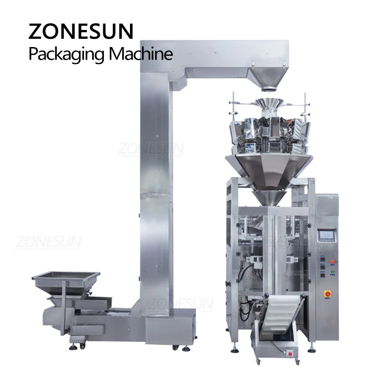 ZONESUN Automatic 10 Heads Rice Particles Tea Leaf Eletronic Component  Weighing Filling Machine ZS-FS420