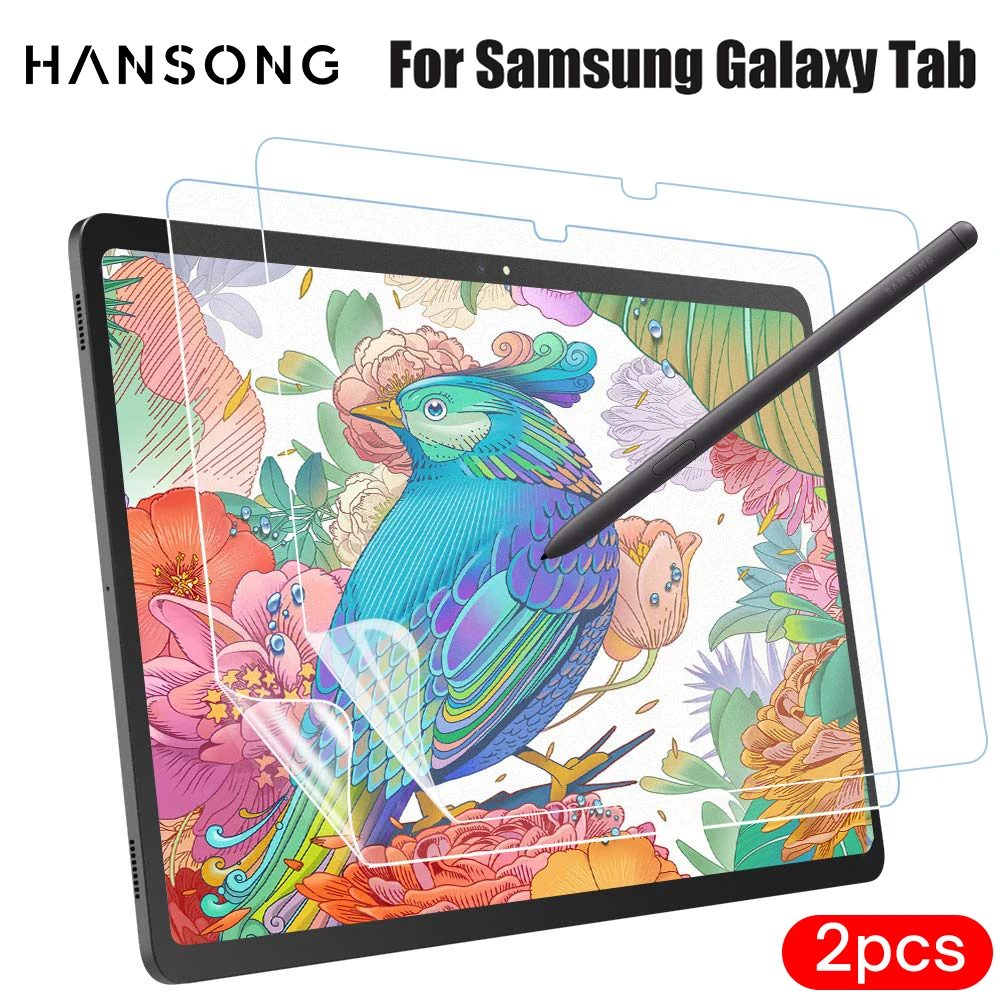 2 ชิ้นกระดาษรู้สึกป้องกันหน้าจอสําหรับ Samsung Galaxy Tab S9 S8 S7 S6 S6 Lite S5E S4 A8 A7 Lite 10.1 10.5 ฟิล์มป้องกันหน้าจอ