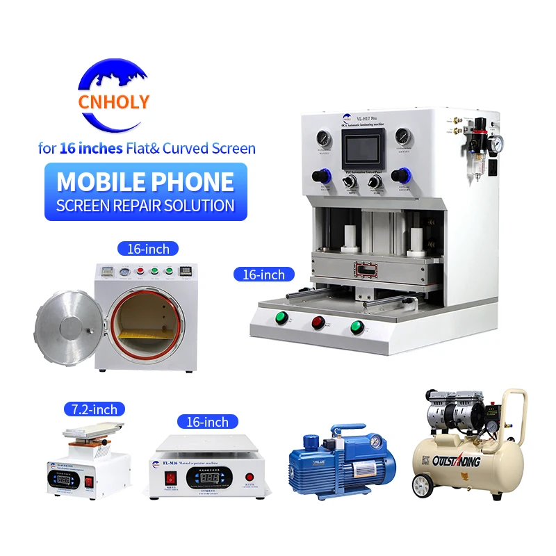 BAIJIN VL-H17PRO 6-Piece Set OCA Vacuum Lamination Machine New LCD Screen Panel Repair Core Pump Component 1 Year Warranty