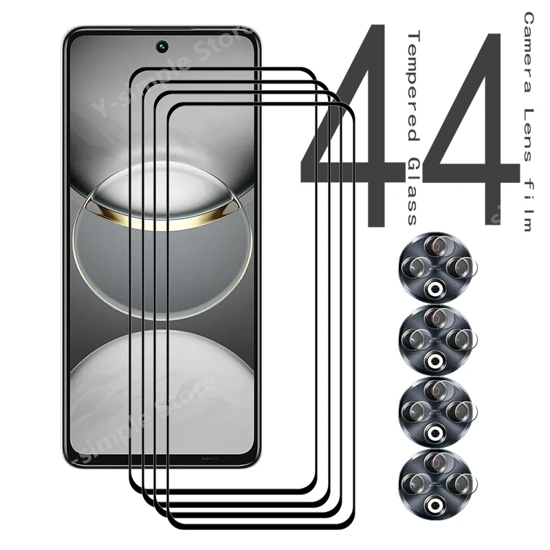 

For Tecno Spark 30 4G Glass 9H Tempered 6.78"screen protector 9H Anti-Scratch Front film Spark 30 Soft fiber Camera film