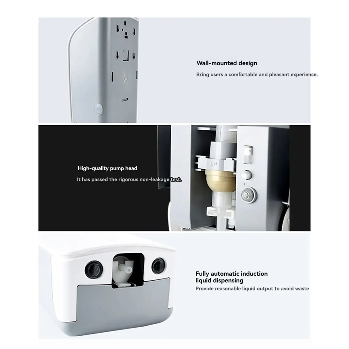 AA86 1000ML Foam Drip Induction Soap Dispenser Spray Drip Foam Soap Dispenser Automatic Disinfection Accessories