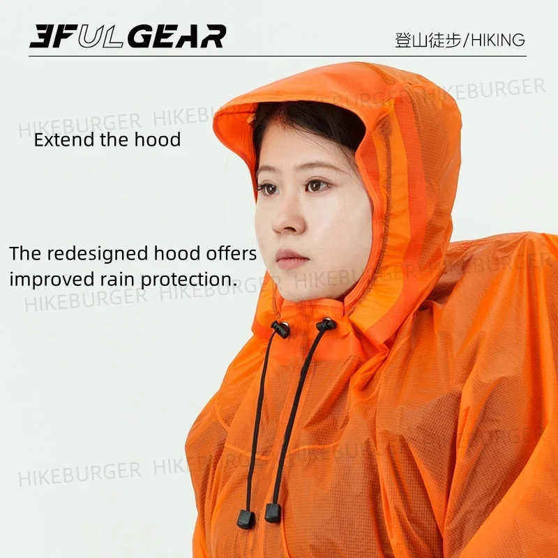 3F UL GEAR 3 in1 معطف واقي من المطر التخييم في الهواء الطلق معطف واق من المطر خفيفة المحمولة متعددة الوظائف المعطف مقاوم للماء المشي لمسافات طويلة الظهر #2