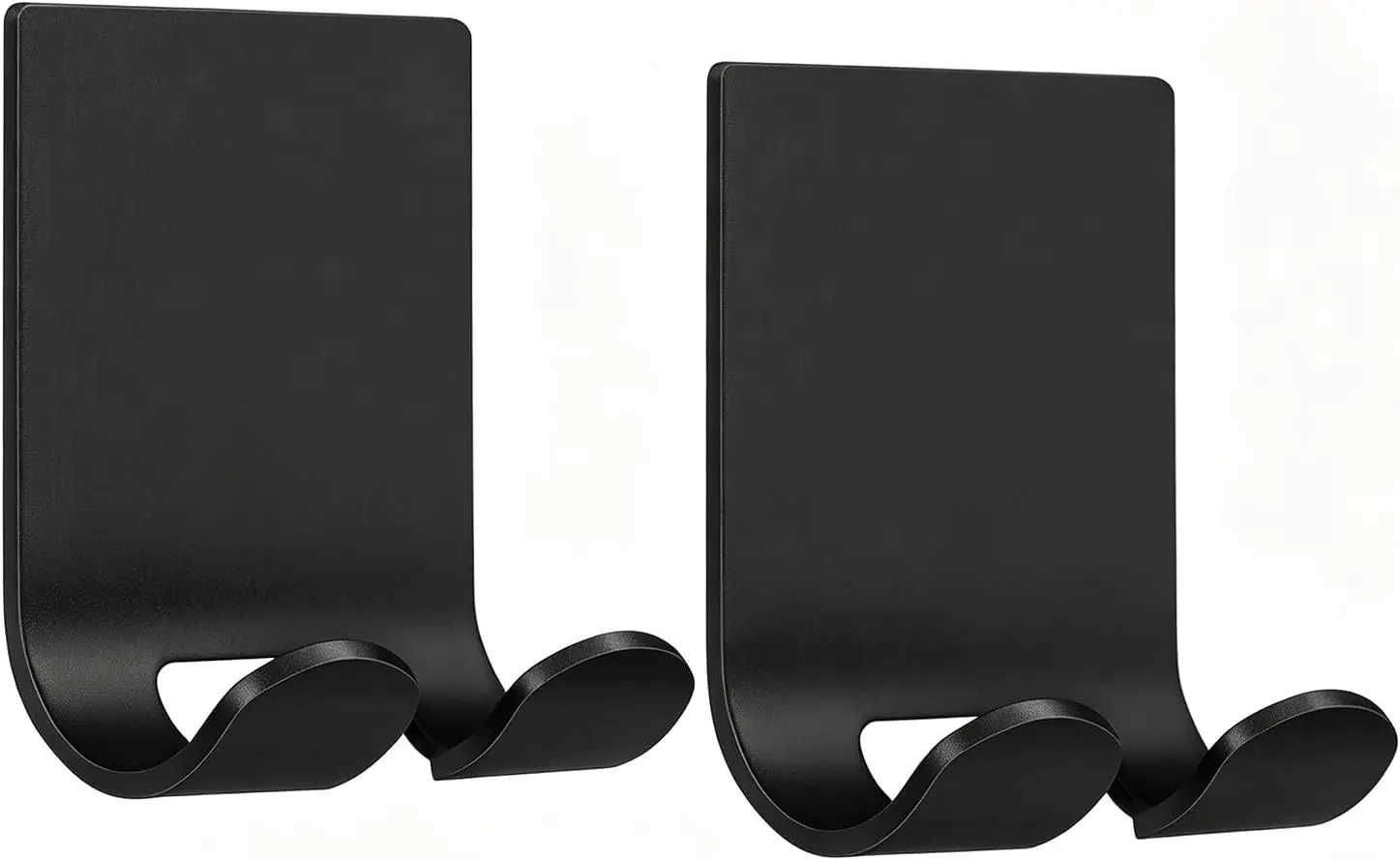 

Heavy Duty Self Adhesive Hooks, 2 Pack - Stainless Steel Shaver Holder for Bathroom & Kitchen Organizer