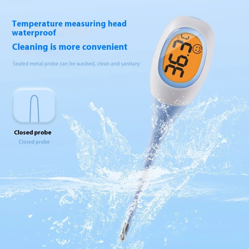 AIQUE 8-seconden koortsthermometer met achtergrondverlichting Medisch huishoudelijk digitaal LCD Medisch snel meten Kinderen Baby Kind Volwassen lichaam Zacht