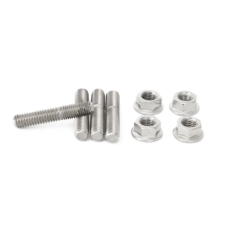 4PC Exhaust Manifold Stud Nut For Sportster Dyna Softtail Glide Fatboy Touring Street Glide Touring Road King Touring Electra