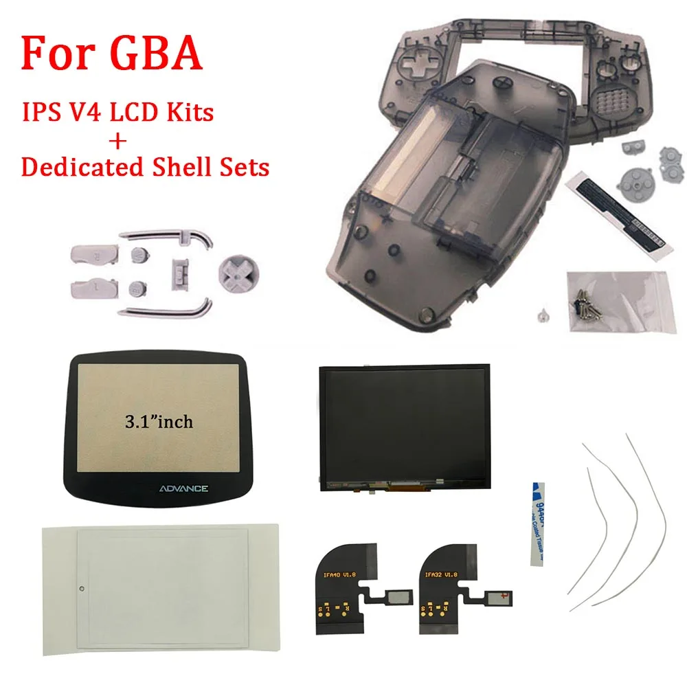 

Customized Housing Shell & Buttons, IPS Shell With IPS V4 LCD Kits for GBA IPS V4 LCD Backlight for GameBoy Advance