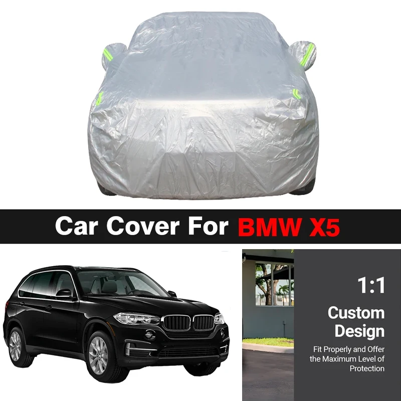 

Full Car Cover For BMW X5 2000-2022 Outdoor Anti-UV Sun Shade Rain Snow Wind Protection SUV Cover All Weather Suitable