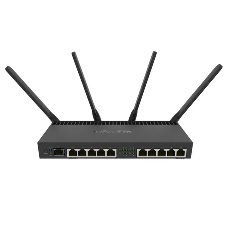 

MikroTik RB4011iGS+5HacQ2HnD-IN Ten-gigabit 11-port quad-core ten-gigabit wireless router