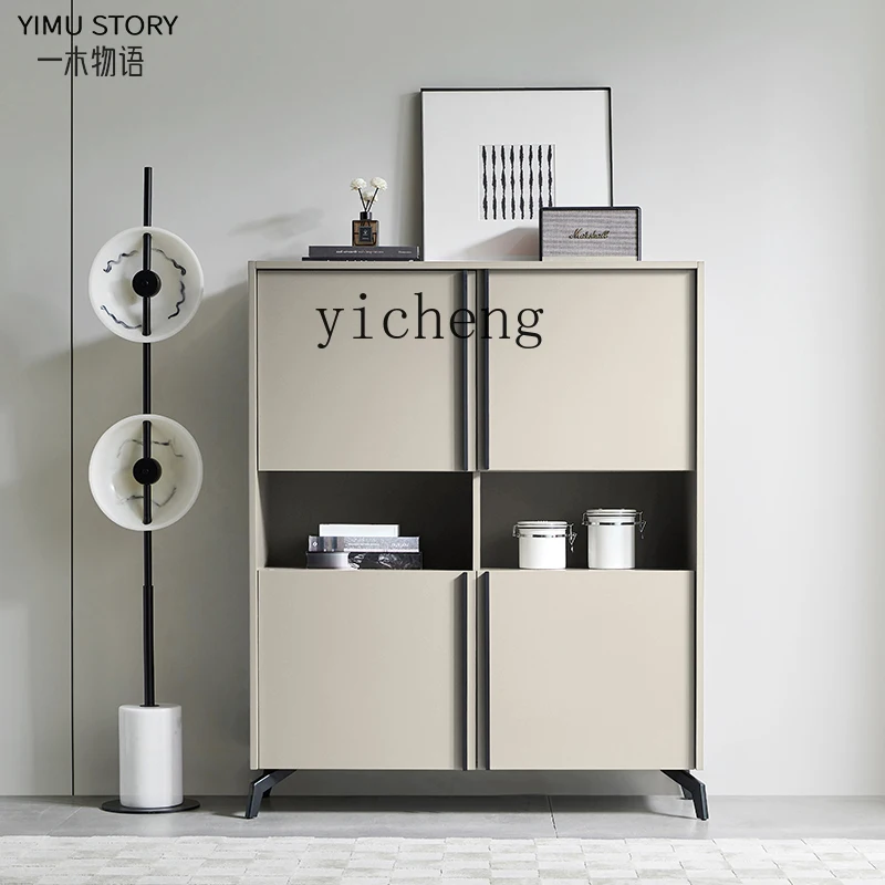 

XL solid wood dining side cabinet modern simple light luxury minimalist wine cabinet living room storage cabinet