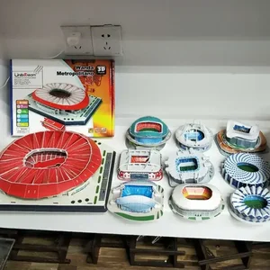 ملعب بنفيكا البرتغال ملعب RU مسابقة ملاعب كرة القدم ، بناء لعبة نموذجية للأطفال ، صندوق أصلي ، هدية أطفال ، مضحك ، 84 قطعة لكل مجموعة أعلى 6 جاكيتات بنفيكا مبيعات - رقم 4