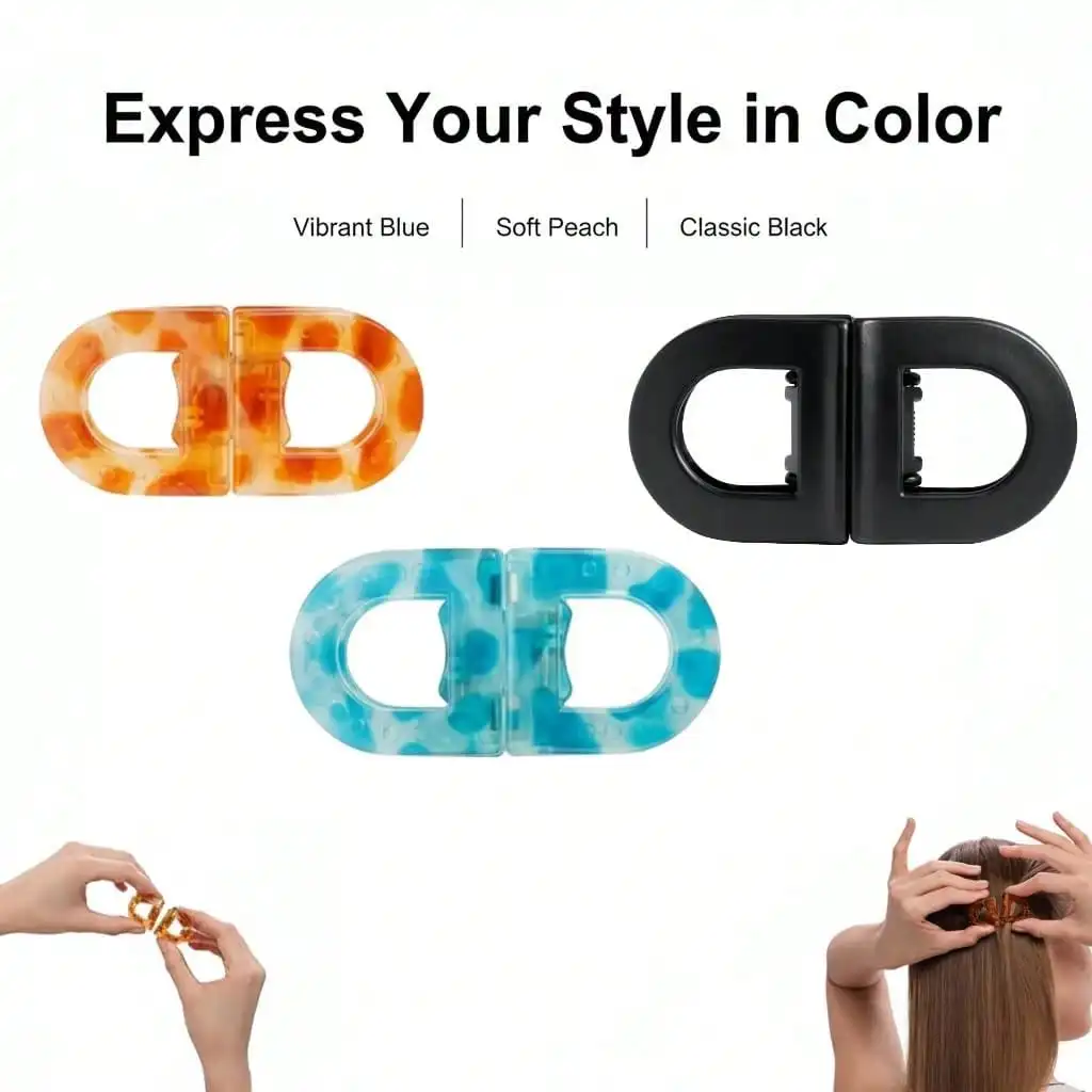 

Flat magnetic hair clip, strong anti slip magnetic hair clip, suitable for family and travel, easy to create women's hairstyles