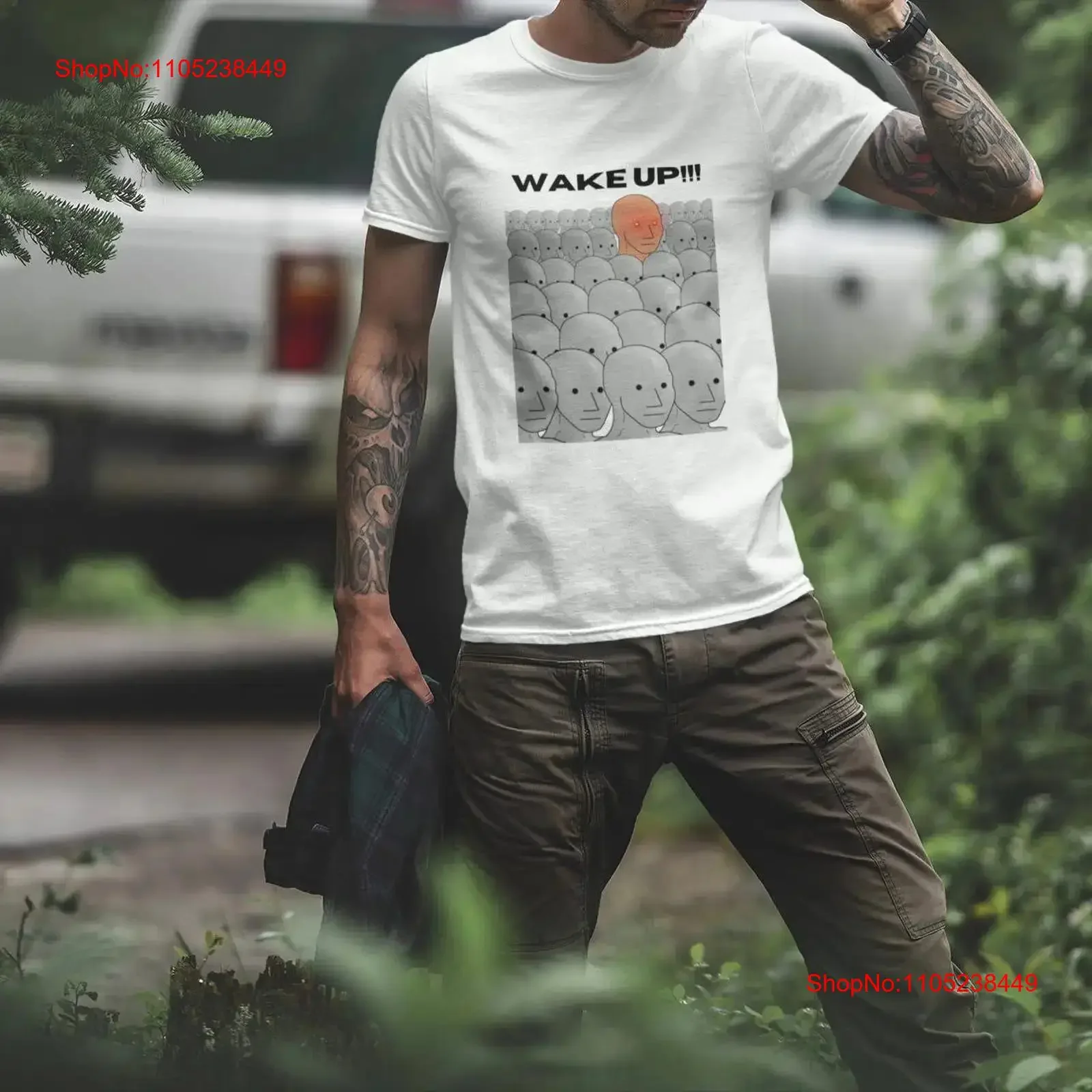 NPC T Shirt WAKE UP Meme Culture Crypto Funny Blockchain Apparel Altcoin Merch vintage Washed designer clothes homme Soft