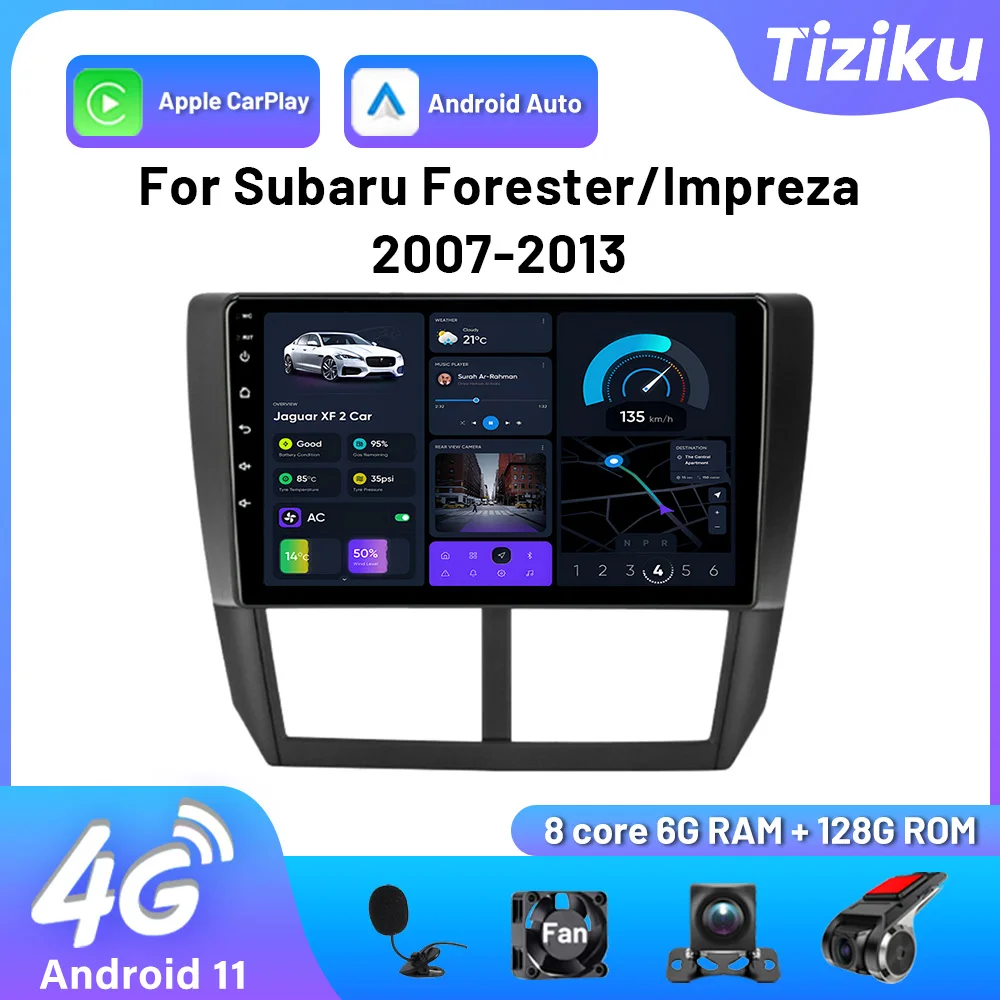 

Carplay Multimedia Player GPS 2Din Car Radio Android Stereo Navigation Autoradio For Subaru Forester 3 SH For Impreza 2007-2013