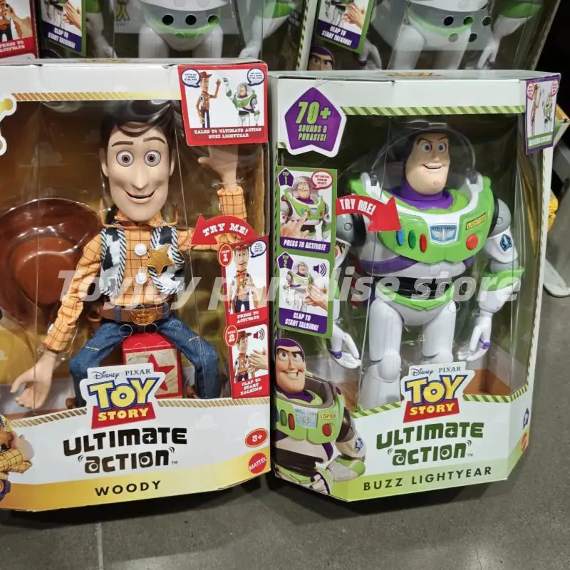 Figura de Acción Coleccionable de Buzz Lightyear de Toy Story, con Articulaciones Posicionables, Efectos de Sonido y Función de Hablar, Ideal para Exhibición en Escritorio o como Regalo