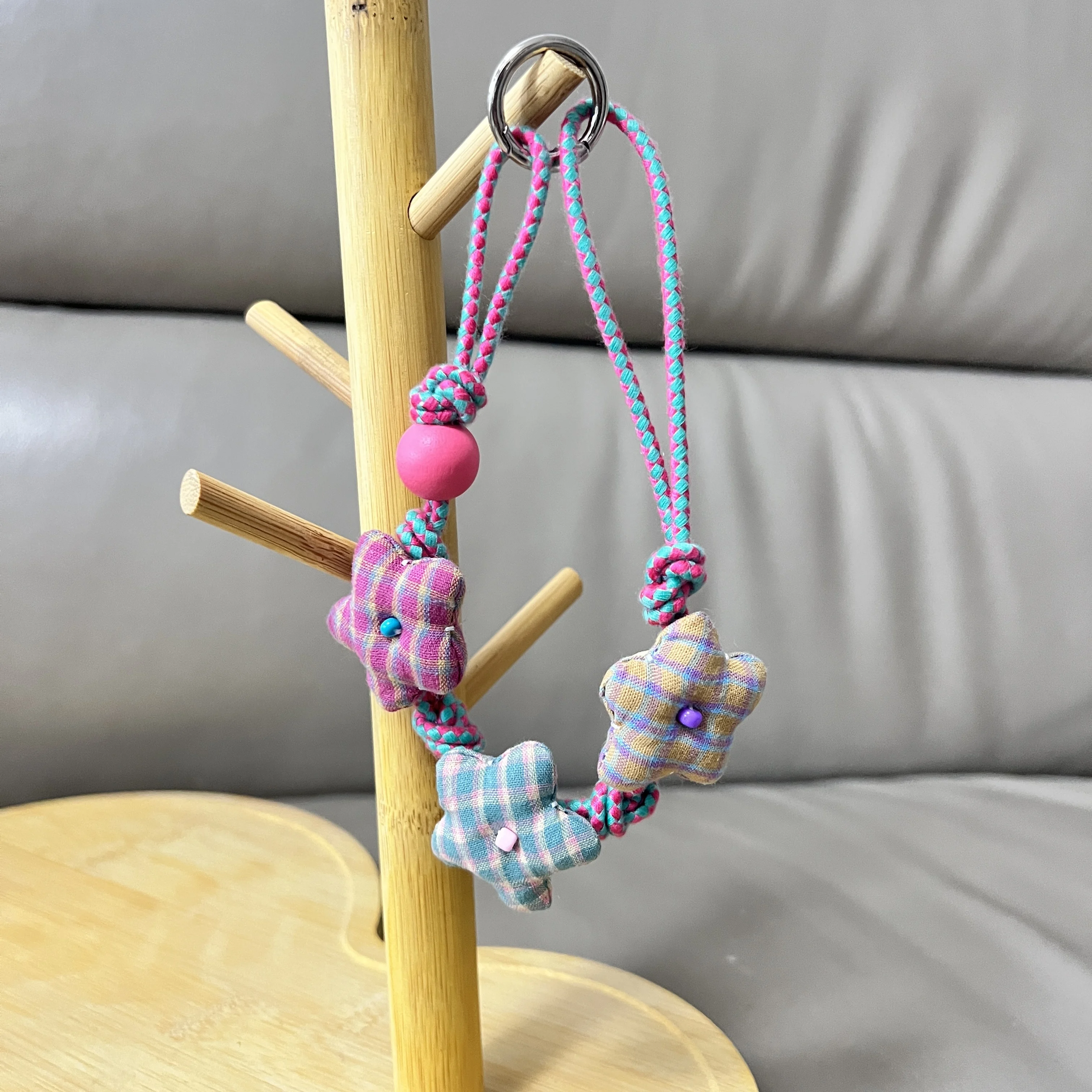 

Креативный, модный универсальный ремешок для мобильного телефона Aand, короткая веревка на запястье, сумка для ключей, универсальный декоративный кулон, подвеска для телефона