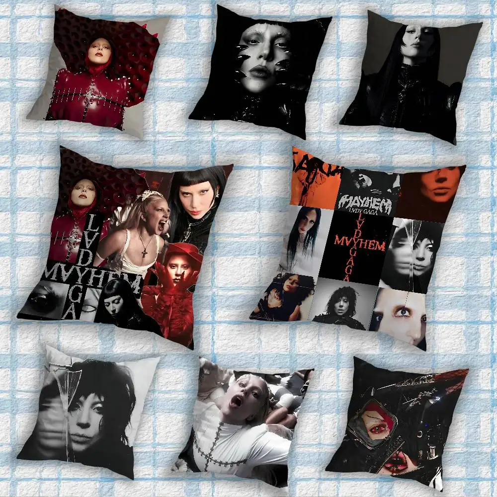 

Art M-Mayhem cool L-Lady Gaga Pillow Case Sofa Living Room Bedroom Headboard Backrest Cushion Square Cushion Nap Time