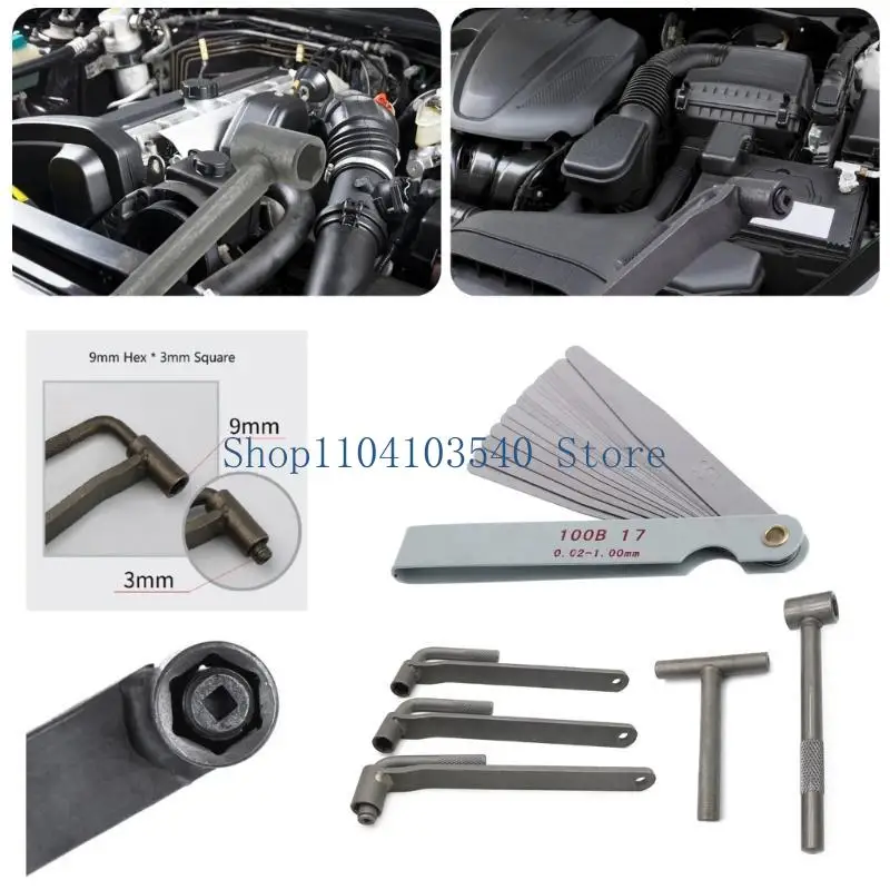 02dc Motorcycle Scooters Motor Válvulas Ajustando Chave Reparo Reparo Parafuso Praça Quadrado