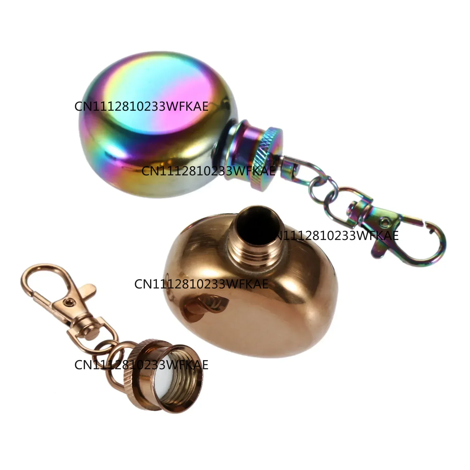 2pcs Mini Hip Flask Keychain Whiskey Wine Pot Small 1 Oz Stainless Steel Liquor Alcohol Hip Flask Bridesmaid Gift for Men