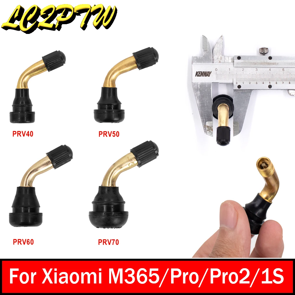 Tubeless Tyre Valve Set Valve Stems 45° Angled For Xiaomi /Ninebot Electric Scooter PVR70 60 50 40 Tubeless Disc Wheel Nipple