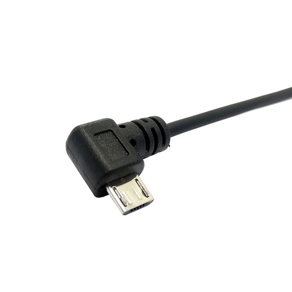 Micro usb male 90 derajat kanan bersudut usb male kiri/kanan bersudut Musim Semi ditarik kabel data sinkronisasi muatan 1m