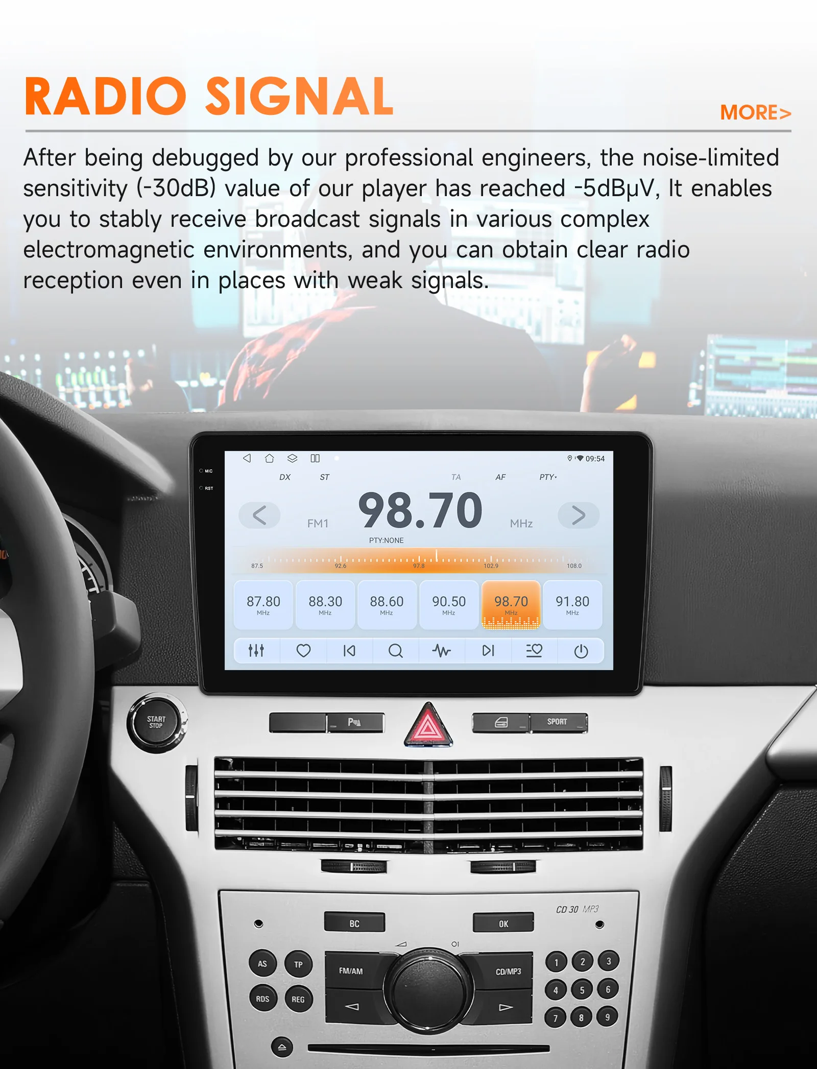 Hizpo Android 14 Octa Core Auto Stereo Für Opel Astra H 2006 2007 2008-2014 Carplay Wifi GPS 4G DSP Auto Radio Kopf Einheit Bildschirm – Detail 21
