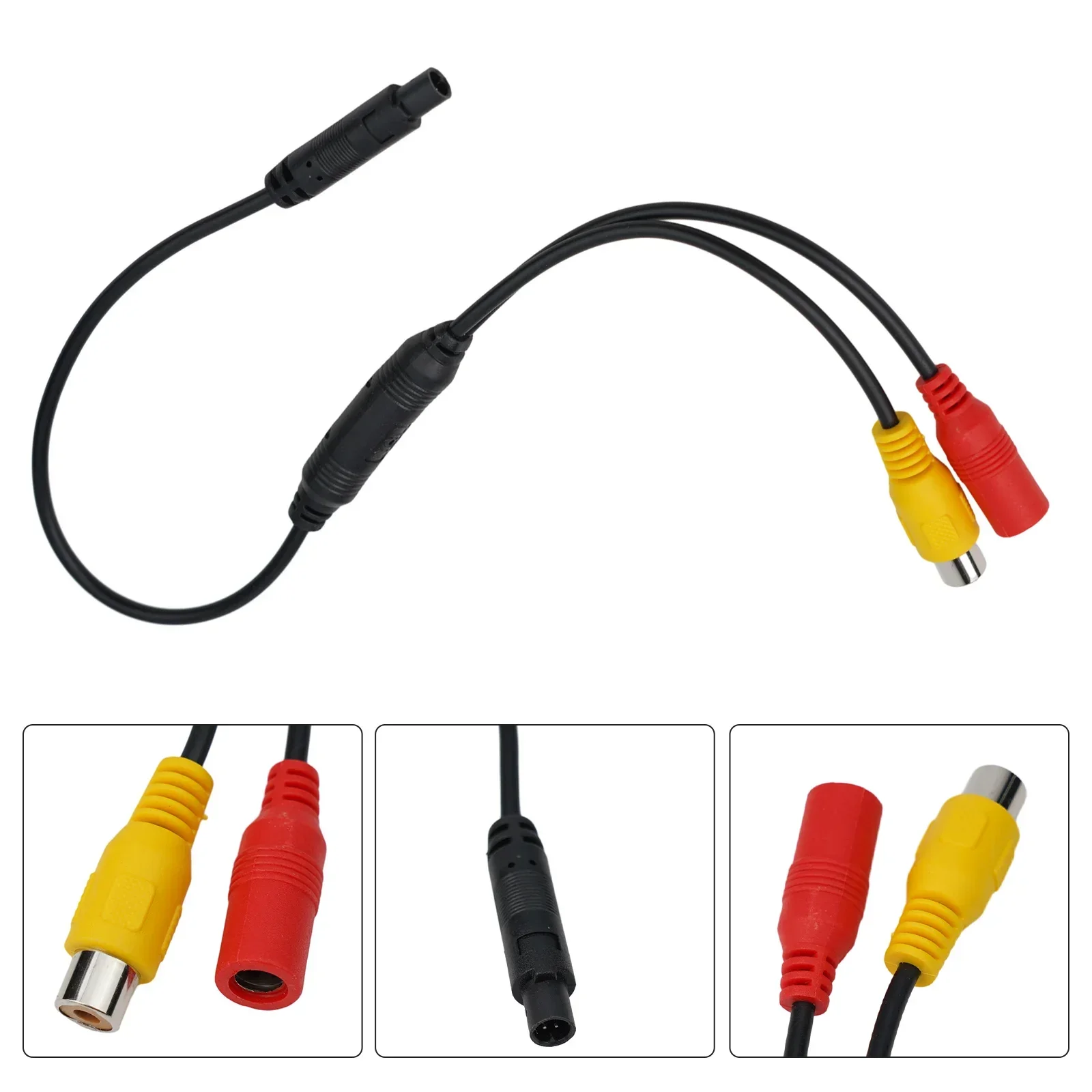 

Car Backup Reverse Camera 4-Pin Male To CVBS Female Connector Wire Harness Camera Signal Harness Adapter Connector