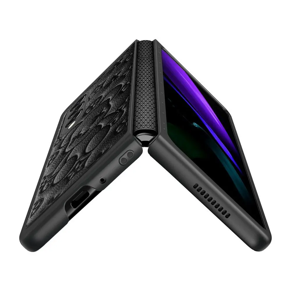 Bear Pattern Hinge Phone Case For Samsung Galaxy Z Fold 5 4 3 Protective Shell for Galaxy Z Fold 4 Fold 3 Shockproof Back Cover