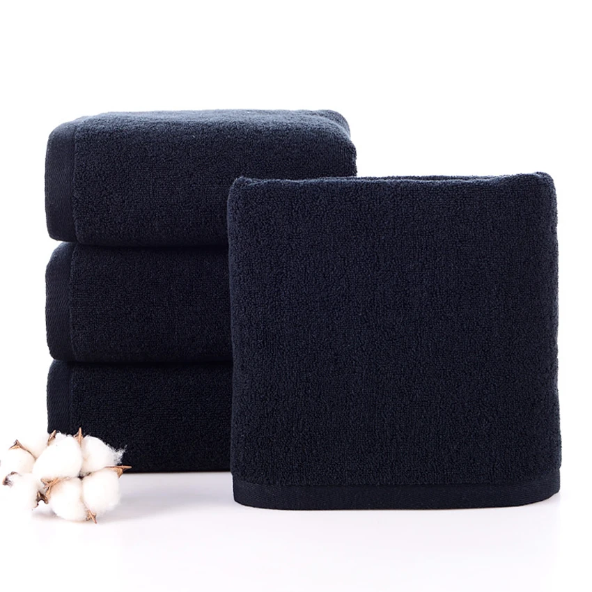 Black Bath Towel Thick Large Soft Cotton Face Hand Shower Towels for Adults Kids Home Bathroom Spa Toalla 34*74cm/70*140cm