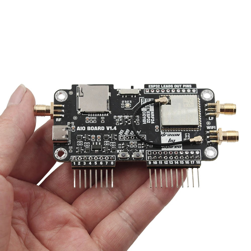 Per Flipper Zero Multiboard 2.4G modulo espansione WiFi NRF24 + ESP32 modulo CC1101 ad alto guadagno di espansione