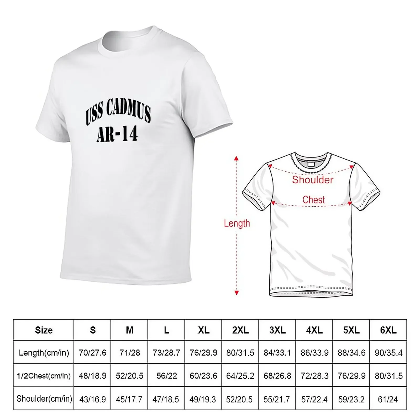 USS CADMUS (AR-14) SHIP'S STORE T-Shirt graphics kawaii clothes aesthetic clothes t shirts for men