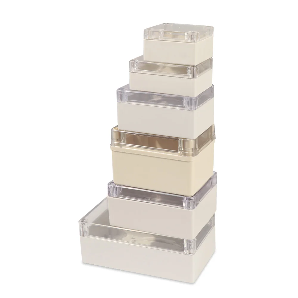 White Enclosure Electronic Plastic Junction Box Outdoor Accessories Instrument Housing Case Electrical Project Boxes