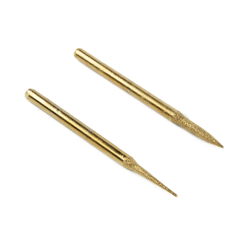 Drill Bit Set Diamond Burr Cutting For Engraving Grinding Removing Metal Rust Polishing Wood/metal 3mm 28.000RPM Titanium Coated