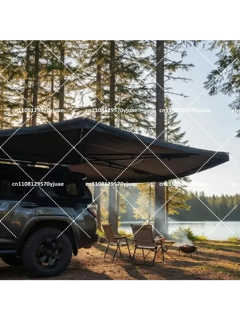Retractable 270 Degree Side Awning for Truck Camper Van Caravan 4x4 Offroad Vehicle Sunshade Free Standing