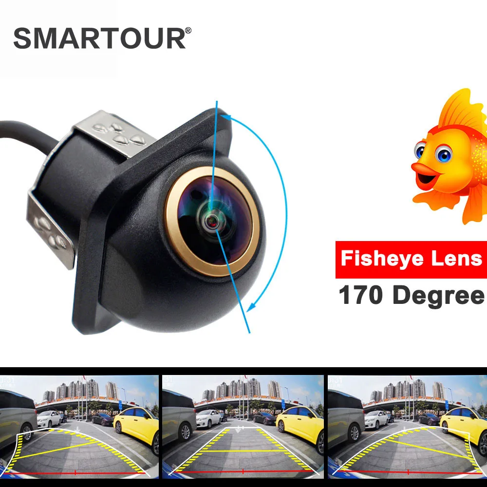 Smartour Dynamic Trajectory Tracks Night Vision Ccd Dd Color HD Car Rear View Parking Camera IP68 Reverse Backup Camera