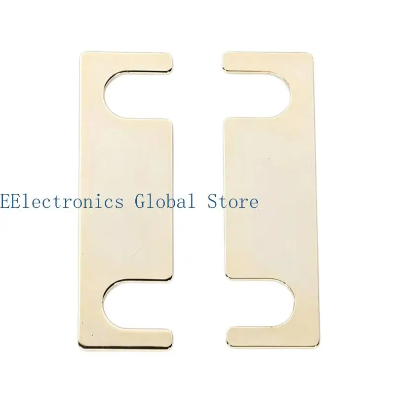 462B Open Cut Binding Post Plates 1Pair, Gold Tone Speaker Link Plates for Home Speaker Bridge Tasks and Repair Use