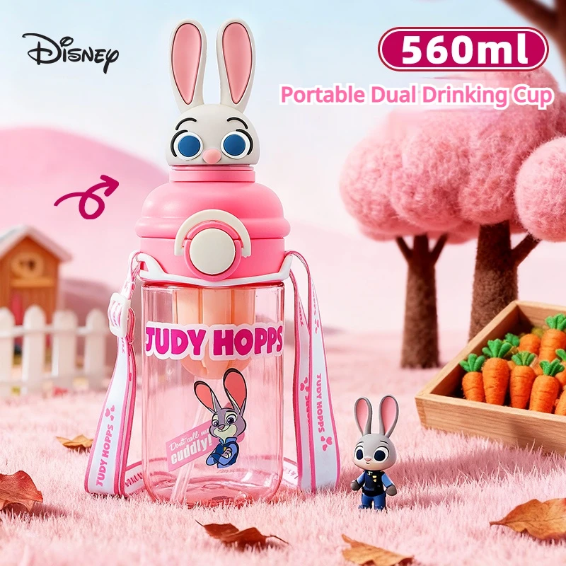 

Disney Zootopia Children's Water Bottle: Large-Capacity Sports Straw Bottle for Elementary School Students