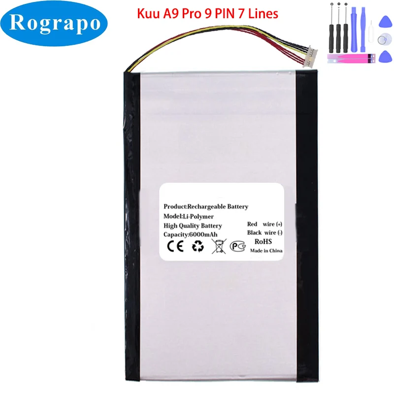 Новый аккумулятор 7,6 V 6000mAh для ноутбука Kuu A9 Pro A9Pro