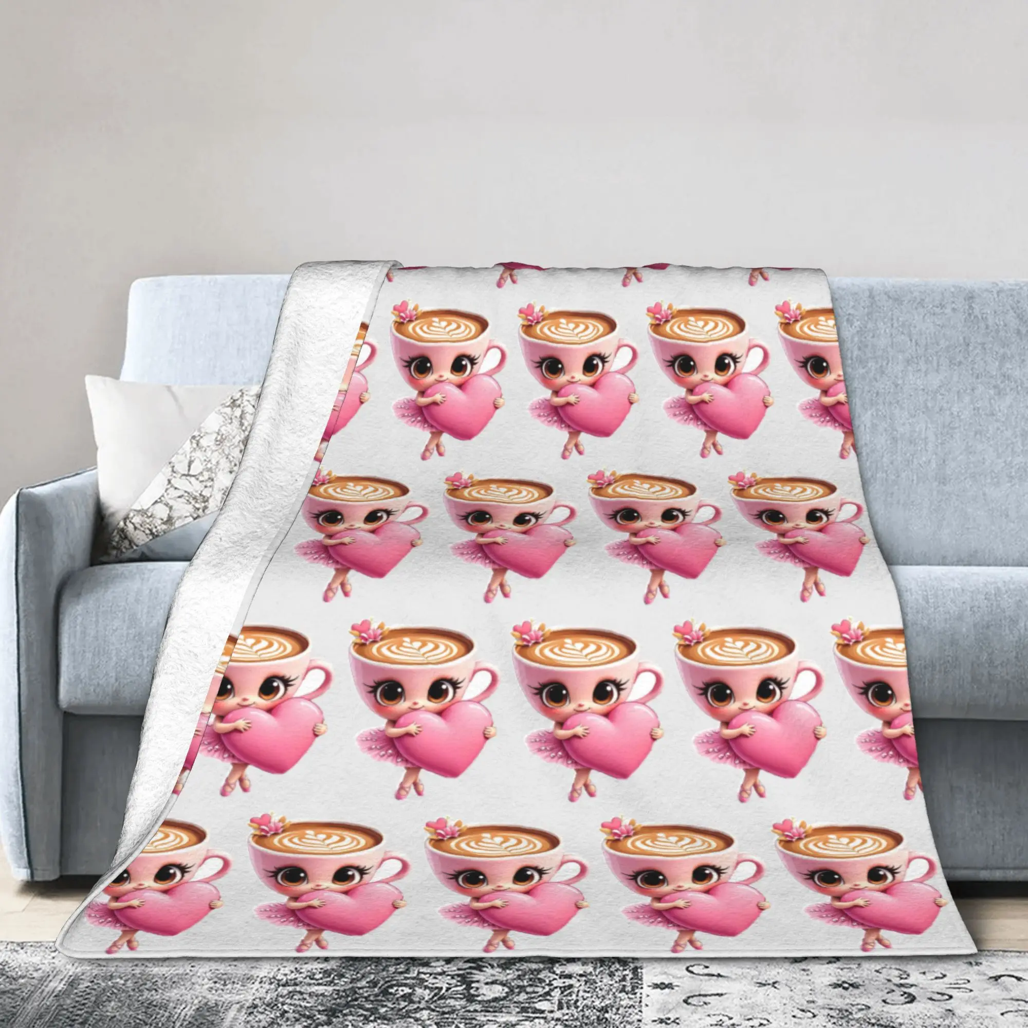 Super Soft BlanketChildren Decorative Cute Ballerina Cappuccina Throw Blanket  Flannel Bedspread For Couch Chair Sofa Bed Cover