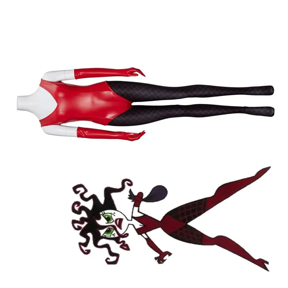 

Anime Sedusa Cosplay Costume Women Sexy Deep V Bodysuit with Gloves Socks Halloween Carnival Fighting Jumpsuit Party Suit