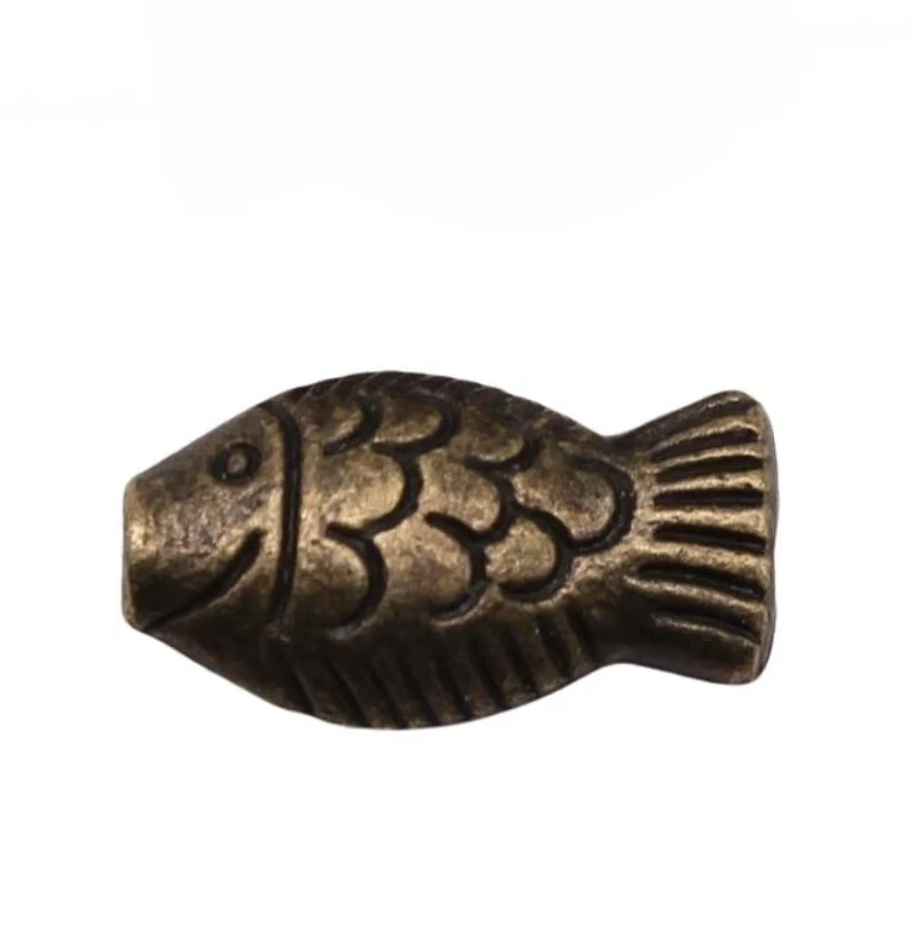 

25pcs 9*17mm Zinc alloy metal cute fish design spacer beads T0023